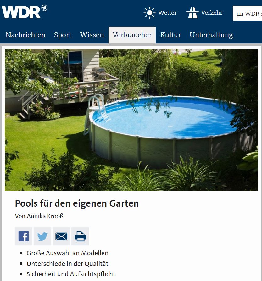 WDR Beitrag zu Pools