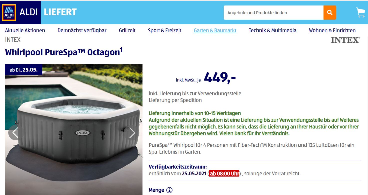 Aldi Whirlpool: Top-Modelle zum Schnäppchenpreis | Deal verpasst?